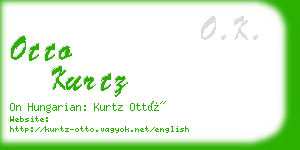 otto kurtz business card
